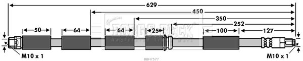 BORG & BECK Bremžu šļūtene BBH7577